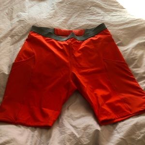 Lululemon the Lab Size 12 Orange Shorts